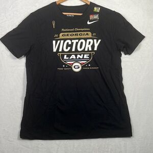 Nike Georgia Bulldogs Mens T-Shirt‎ National Champions Black UGA Football Size L